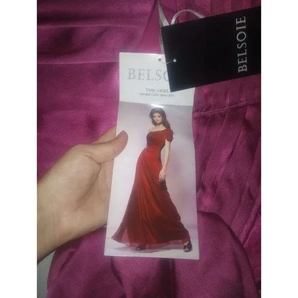 Belsoi Petunia Size 12 Maxi Off Shoulder Dress Style L4065 - Picture 5 of 6